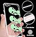 HUIYCUU Case Compatible with iPhone 8 Plus for iPhone 7 Plus Case, Cute Animal Design Slim Fit Soft TPU Cover Cool Funny Pattern Thin Clear Bumper Back Case, Triple Green Alien
