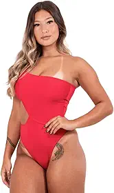 Maiô Body Feminino Buraco no Ombro Único Engana Mamãe Hot Pants