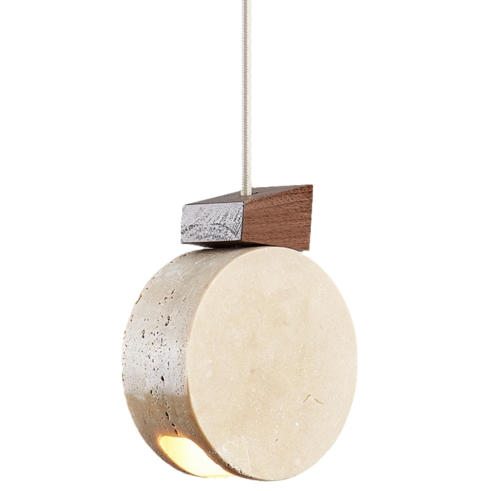 Lámparas de techo para cocina y barras de bar en travertino beige wabi-sabi