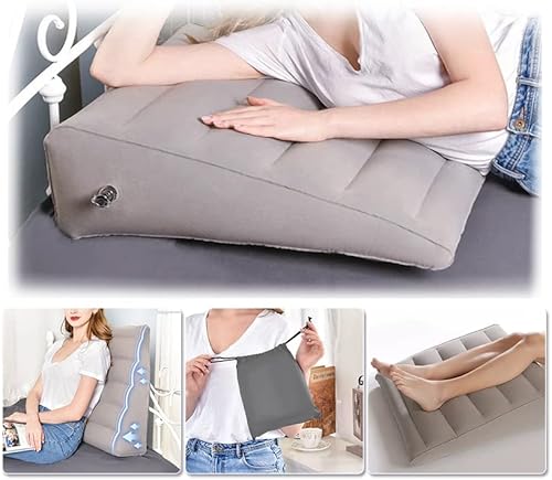 Almohada inflable para dormir con reflujo ácido, posicionadores corporales, triángulo, cuña de elevación de pierna inclinada de 30 grados, almohada