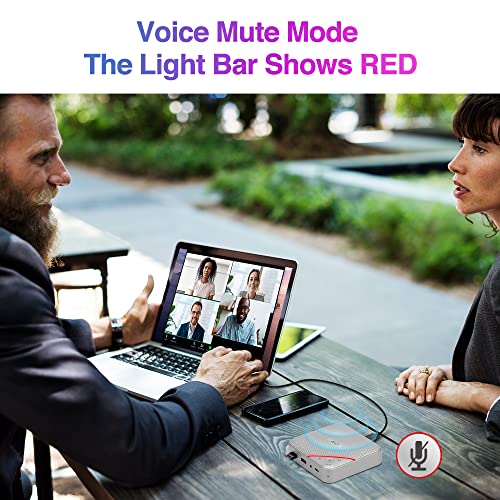 Image of AVLT USB-C Speakerphone Hub, 360 Omnidirectional Sound Conference Microphone | with PD 85W Charging, 5Gbps Data Transfer, 4K HDMI Output, Portable and Space-Saving for Meetings