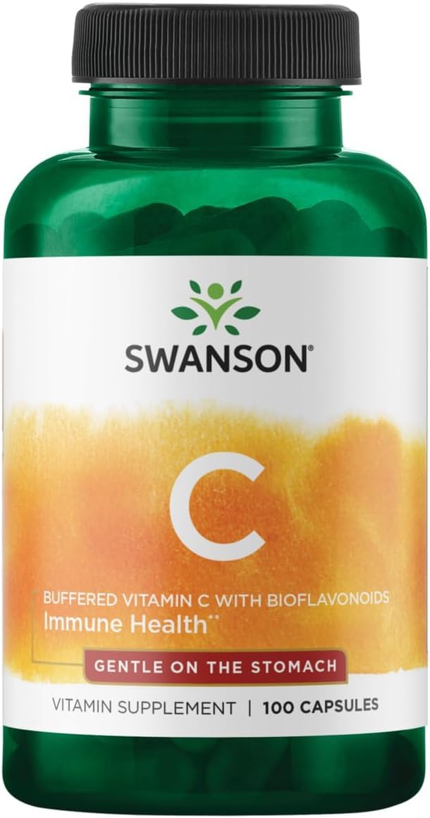 Swanson Buffered Vitamin C w/Bioflavonoids 500 mg, 100 Capsules