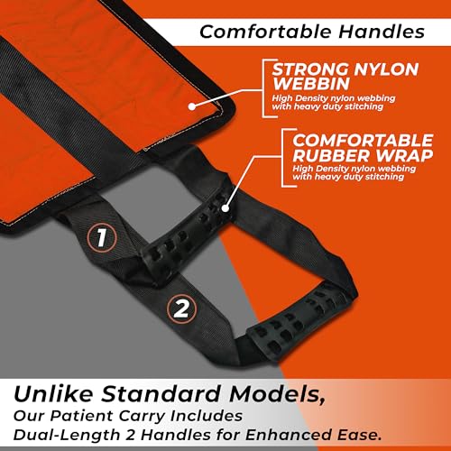 Image of OTICA Patient Lifting Belt 57x14 in with Handles & Safety Buckle (Orange)