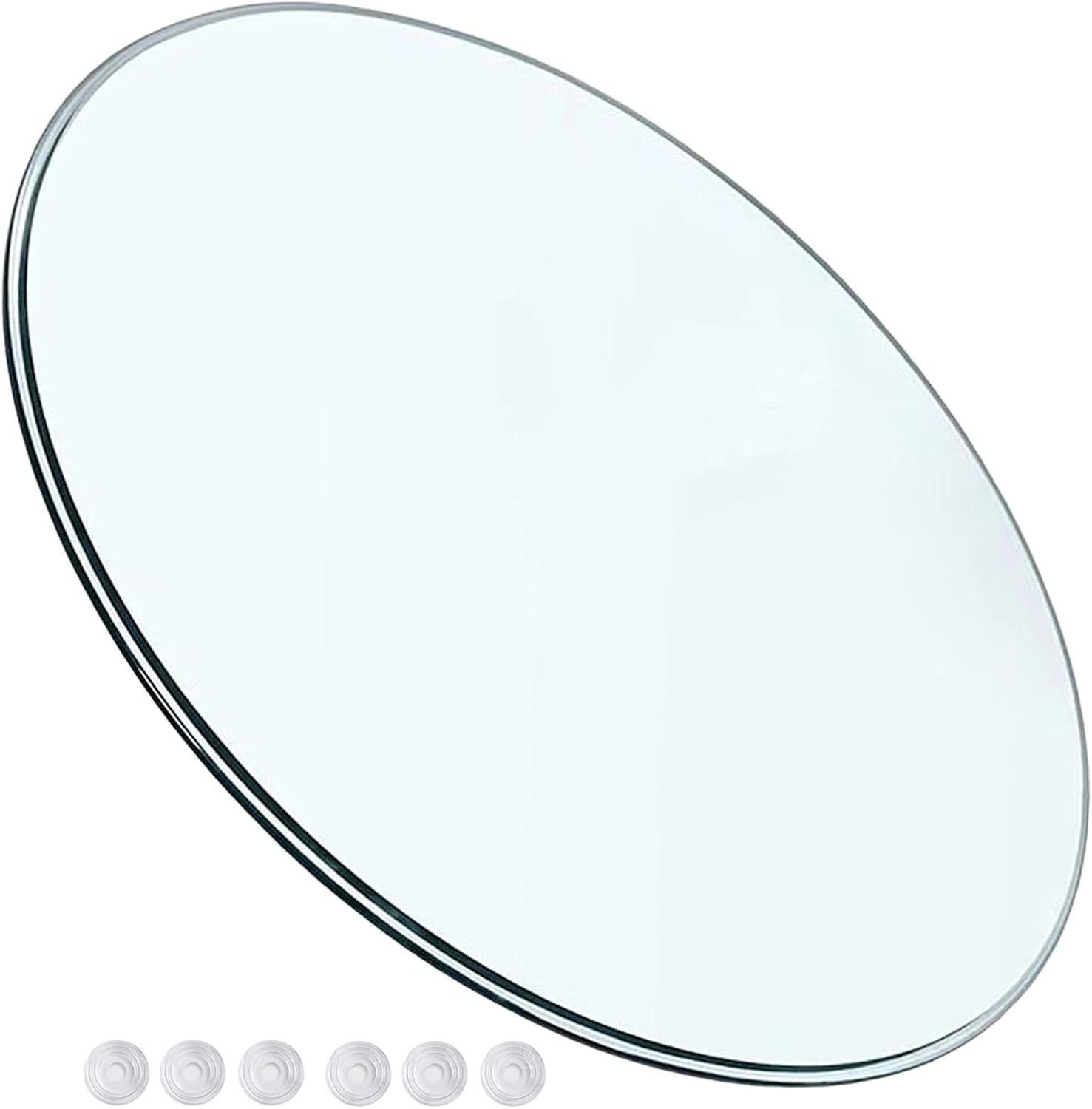 Glass Table Top Tempered Glass, Clear Plate Glass 7mm Thick, Diameter 38cm 50cm 75cm 90cm, Round Glass Table Top Polished Edges, Scratch-resistant And Durable, Kitchen Dining Table Top(1000mm)