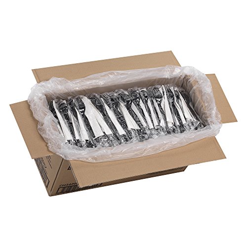 Dixie Wrapped Cutlery Kit, 4-Piece, Fork, Knife, Spoon, Napkin, CH56NC7, 250 Kits per Case,Black