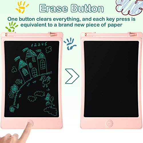 LCD Doodle Board Drawing Tablet 8.5 Inch, Erasable Reusable Writing Pad, is a Sketch Pad for Kids, Toddler Toys, Age 2 3 4 5 6 7 8 Year Old Girls & Boys - Educational and Learning Toys Best Gifts