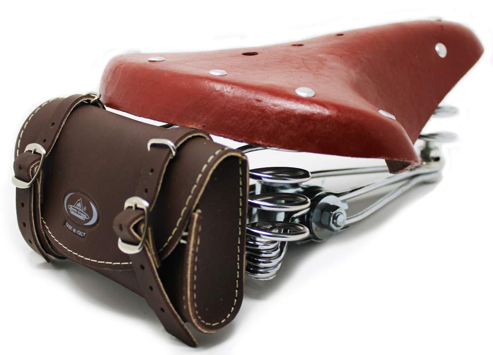 Sella Vintage con 3 Molle + Borsello MONTEGRAPPA Colori Vari (Marrone+Marrone)