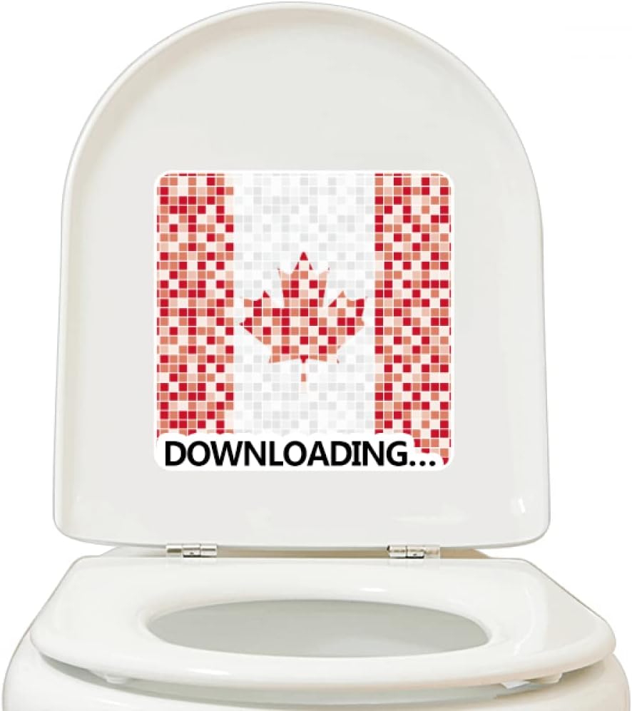 Canada National Flag Maple Mosaic Stickers Adhesive Waterproof Toilet Decal