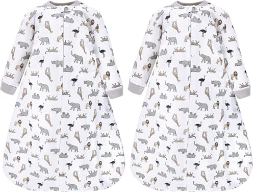 Image of Hudson Baby Unisex Baby Premium Quilted Long Sleeve Sleeping Bag and Wearable Blanket