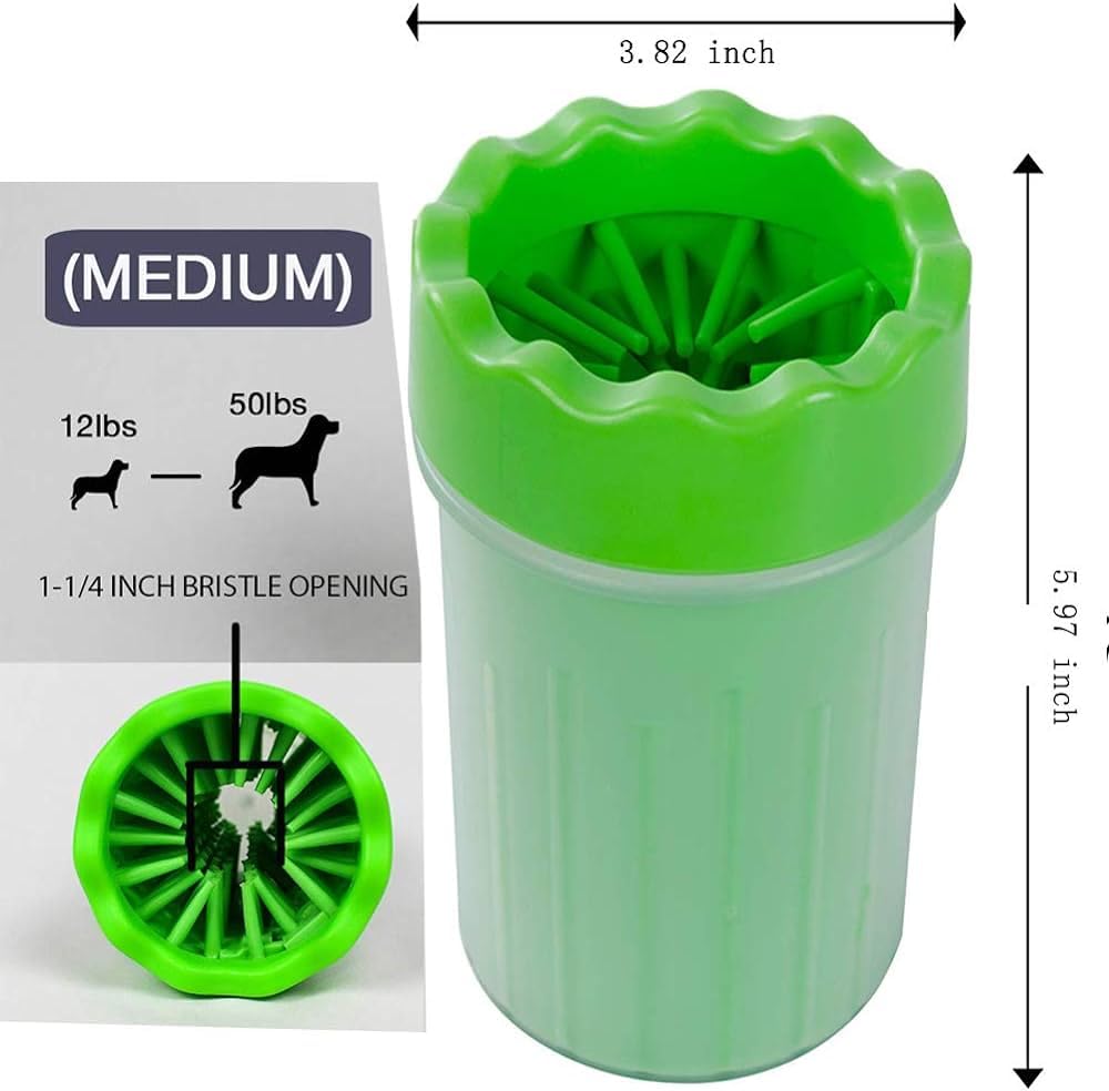 Dog paw cleaner. Portable dog paw washer. 2 in 1, brush and cleaner. Soft Silicone Dog Foot Cleaner Cup for Dogs and Cats. Portable pet cleaner. TeloComproYa