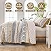 WONGS BEDDING Boho Quilt Set Full Size, Brown Bohemian 3 Pieces Quilt Sets, Lightweight Microfiber Bedspread Coverlet Bedding Set for All Season (78