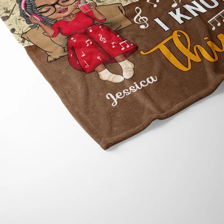 Just A Girl Who Loves Music - Gift For Yourself - Personalized Custom Fleece Blanket For Living Room Bedroom Bed Sofa Picnic Cover Decor