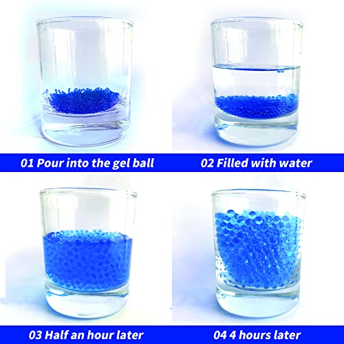 Water Balls Beads Refill Ammo (7-8 Mm, 6Pack, 10000 Pieces Per Pack), Gel Blaster Ammo Made Of Non-Toxic Eco Friendly Water Ball Compatible With Splatter Ball Gun, Blue #TOP2