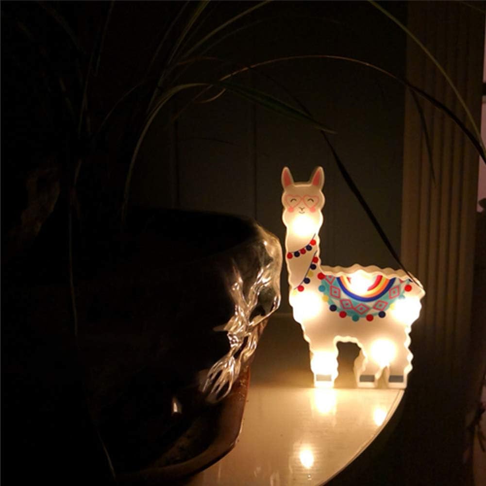 Alpaca Llama Night Light, Light Up Alpaca/Dragon Decorative Modelling Night Light, Wall Table Bedside Room Decoration Led Bulbs, Lovely Gifts for Girls Boys Kids(A,Alpaca)