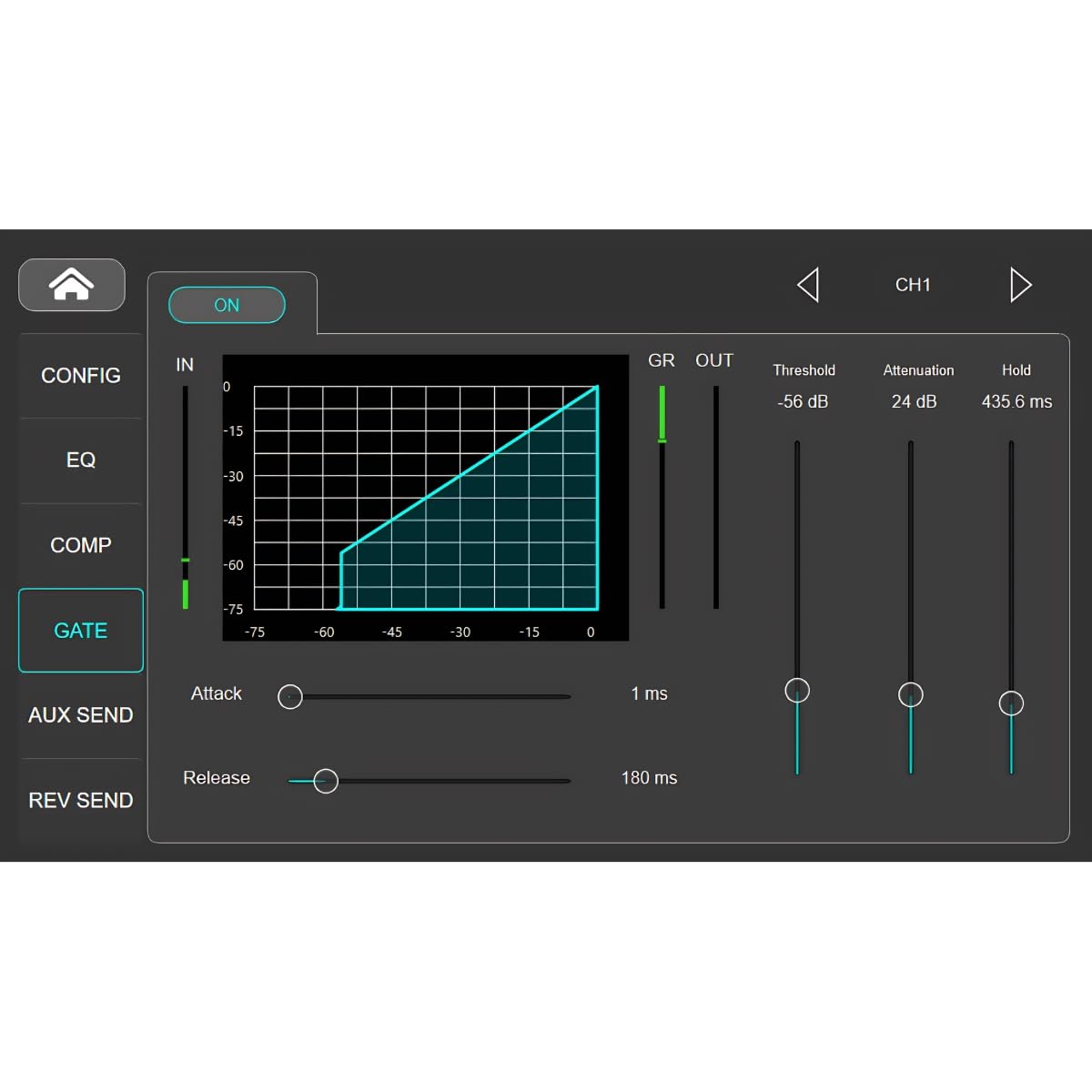 Mezclador digital Thornton DM08X, 8 canales, pantalla táctil, interfaz de audio USB, DSP, control Wi-Fi, Bluetooth