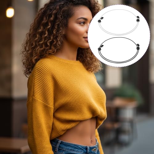 Ouligay 2 piezas Crop Tuck Band para camisas, ajustable elástico Crop Top Band para camisas, ligero Tuckband mujeres invisible, inserta camisas, cambia el estilo de tus tops