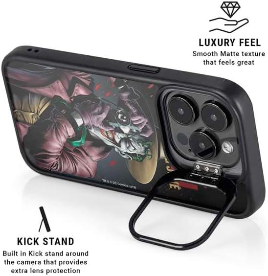Skinit Kickstand Phone Case Compatible with iPhone 16 Pro Max - Officially Licensed DC Comics The Joker Killing Joke Cover Art by Brian Bolland Design