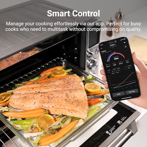 Wireless Bluetooth Smart Meat Thermometer: Standalone Base, Smart WiFi Thermometer with Sub-1G, 6 Sensors NIST Certified Accuracy, 2 Probes, for BBQ, Grill, Oven, Smoker, Rotisserie