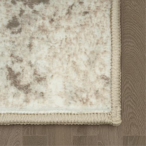 Area Rugs 6x9 Living Room: Large Soft Washable Rug Modern Abstract Anti-Skid Non-Shedding Carpet Indoor Floor Thin Carpets for Bedroom Dining Room Farmhouse Nursery Home Office Beige Grey
