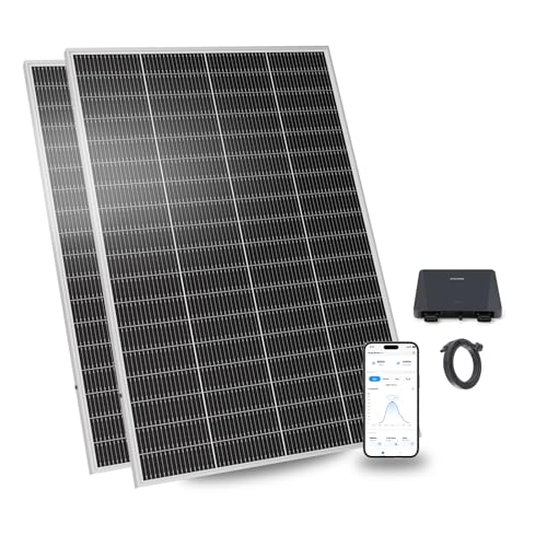 SUNSHARE 400W Balkonkraftwerk komplett Steckdose – 2× 200W N-Typ Solarmodule 25 % Effizienz – 800W Mikro-Wechselrichter mit WIFI & AC Kabel – Ray Lite Basic Kit PV Solaranlage Komplettset