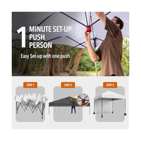 Copa 10×10 pop up canopy tent with sidewalls heavy duty instant setup waterproof windproof shade for outdoor events camping portable collapsible canopy for rain and sun protection royal blue  urban country home decor