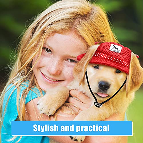 3 Pieces Pet Round Brim Princess Cap Outdoor Mesh Sunbonnet Cap Pet Dog Mesh Porous Cap with Ear Holes and Adjustable… - Image 7