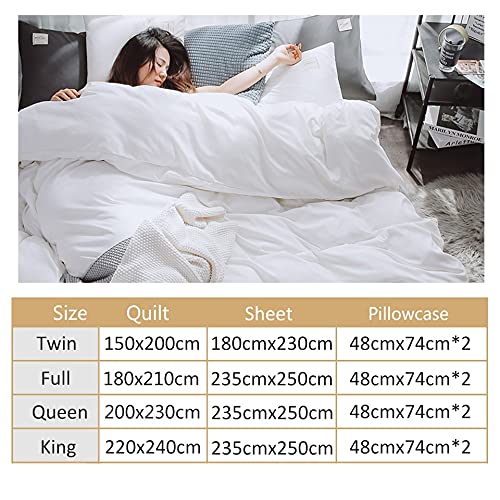 Housse de Couette Reine Lit Double Set Couvercle Couverture avec Drap - 7