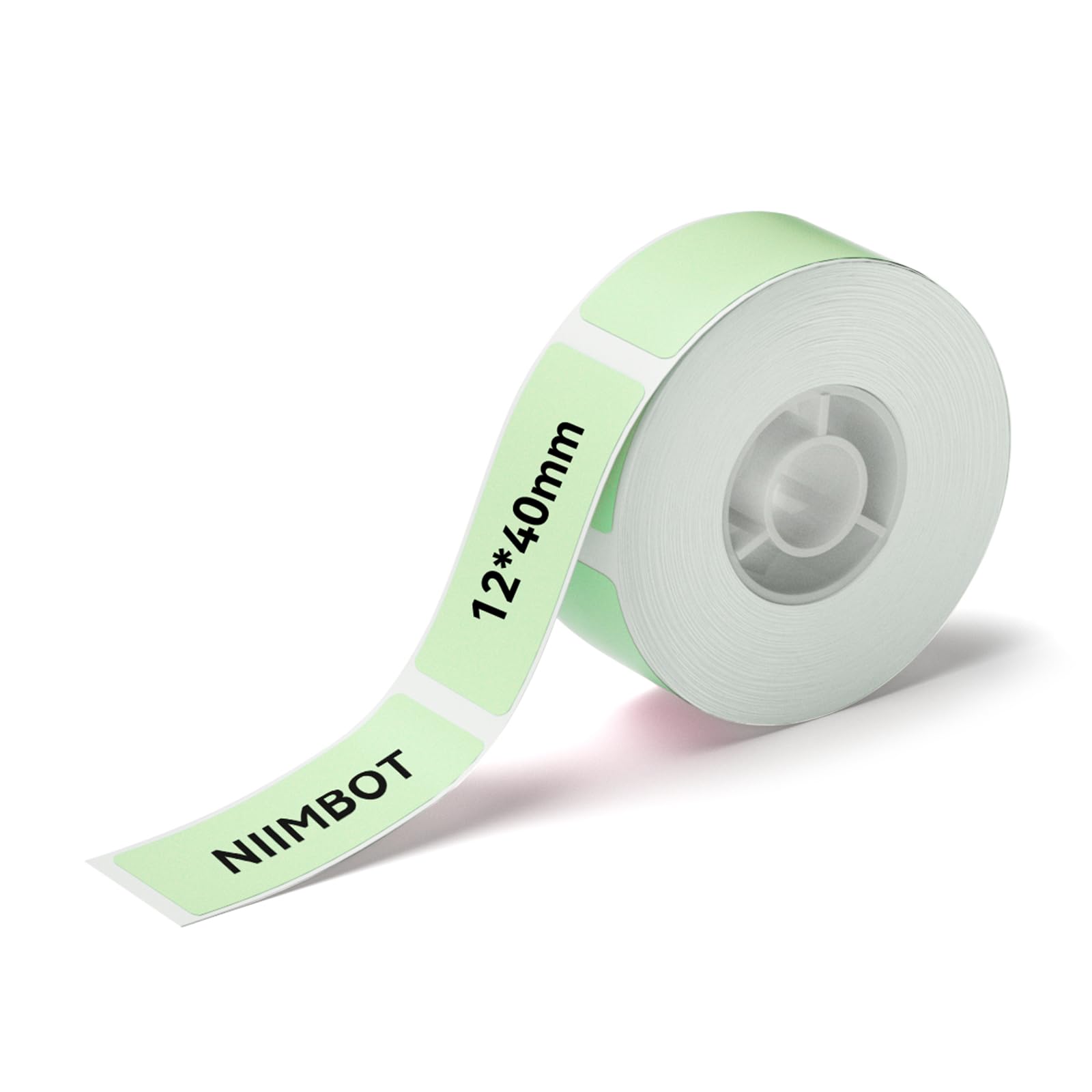 NIIMBOT Label Maker Tape for D11/D110/D101 Label Maker, 12 x 40 mm (0.47'' x 1.57'') for Home Office Labeling Tape Replacement, Green