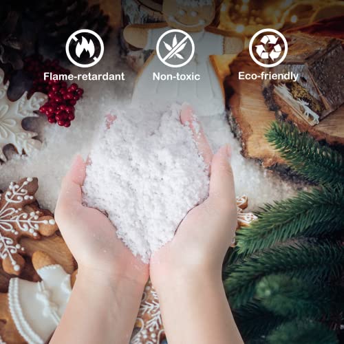 Time4Deals Instant Snow Powder 32 Ounces Fake Artificial Snow Flock Magic Snow Decorations Fake Snow For Crafts Xmas Tree Christmas Village Snow Globes Winter Displays Decor Indoor #TOP2