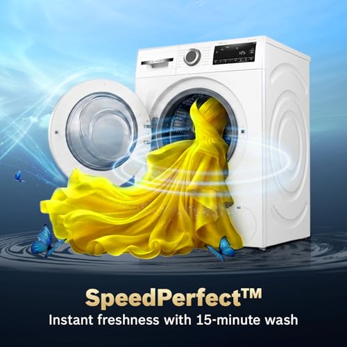 Image of Bosch 12 kg 5 Star Front Load Fully Automatic Washing Machine, AI ActiveWater, Inbuilt heater, Antibacterial Tech, 14 Wash Programs, 66L Large Drum, SoftCare Paddle, White, WGA27400IN (2026 Model)