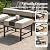 MIXPATIO Patio Furniture Set 7 pcs, Outdoor Patio Furniture, 3-Seat Sofa, 2 Single Chairs, 2 Swivel Chairs, 2 Ottomans and 5.75" Extra Thick Cushion, Patio Conversation Set for Backyard Deck,Beige