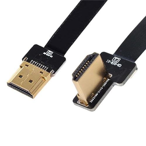 Vista 36 de chenyang CY 7.9 in FPV HDMI macho a 90 grados hacia abajo HDMI macho HDTV FPC cable plano para fotografía aérea multicoptero