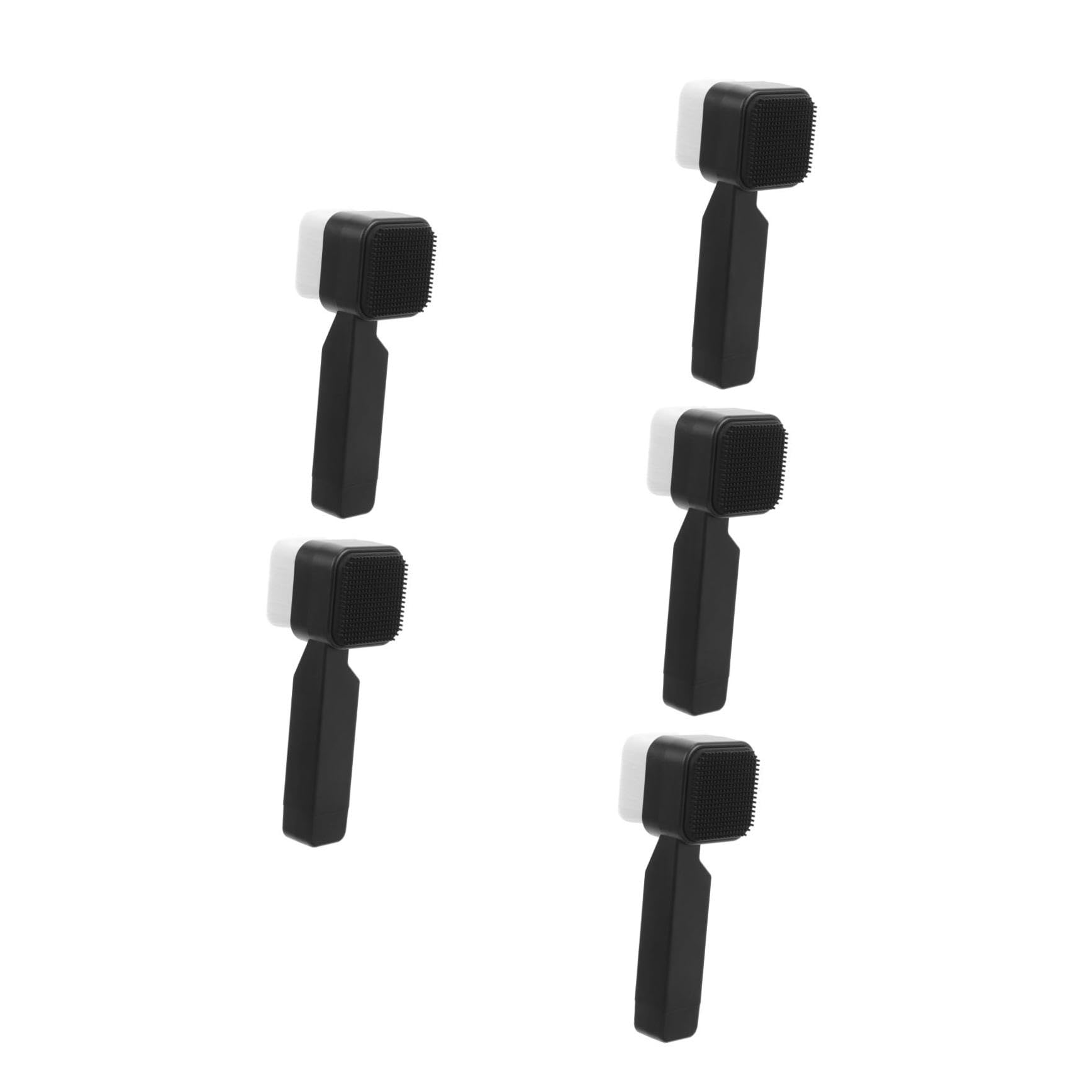FRCOLOR Cepillo De Limpieza Facial De Silicona De Doble Cara 5 Unidades Manual Para Limpieza Profunda.