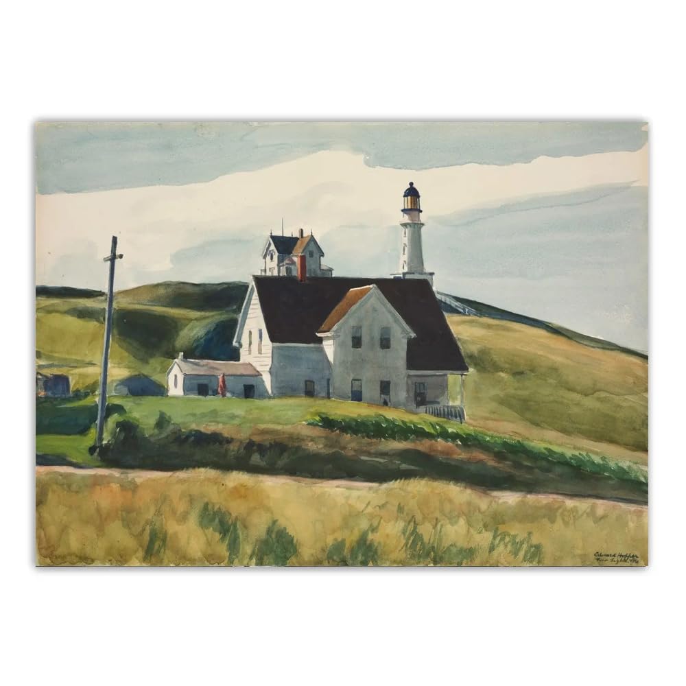 LHHJF LJHFA Famous Edward Hopper Realistic Master Poster Retro Canvas Painting Edward Hopper Wall Art And Prints Home Decor Picture 40x60cm No Frame