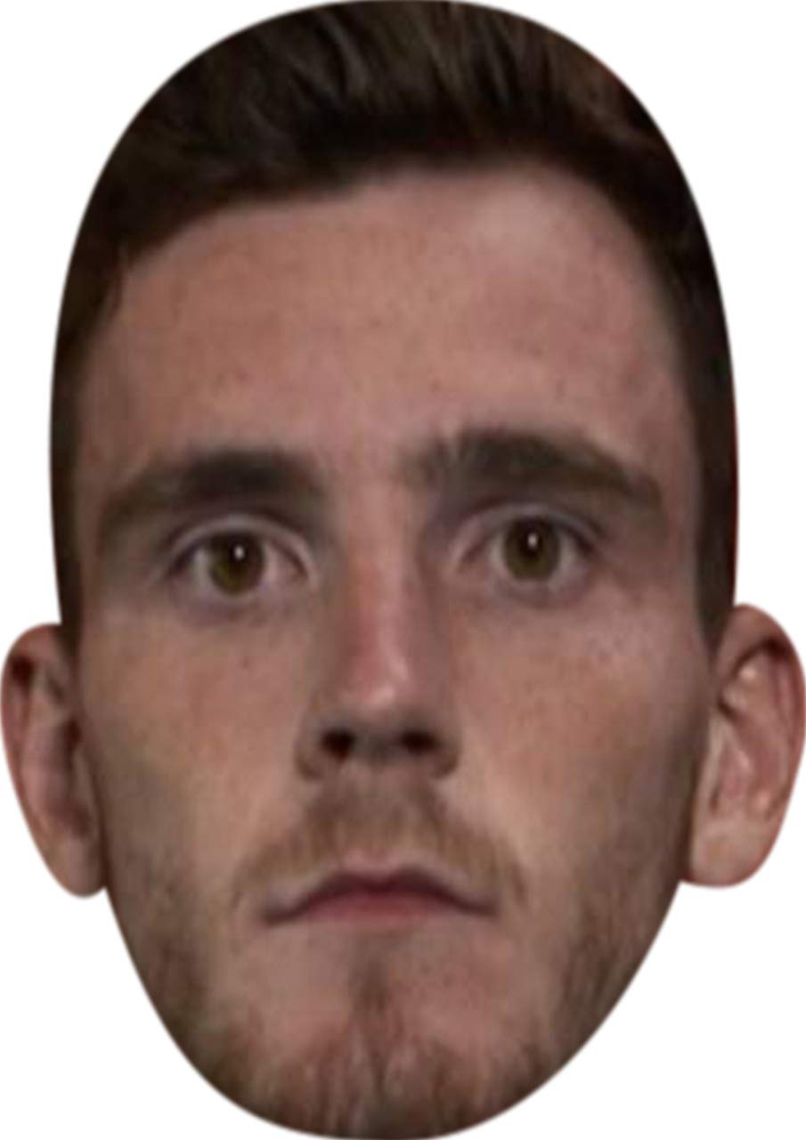 FoxyPrinting Andrew Robertson Football Sensation Celebrity Cardboard Party Face Mask Fancy Dress