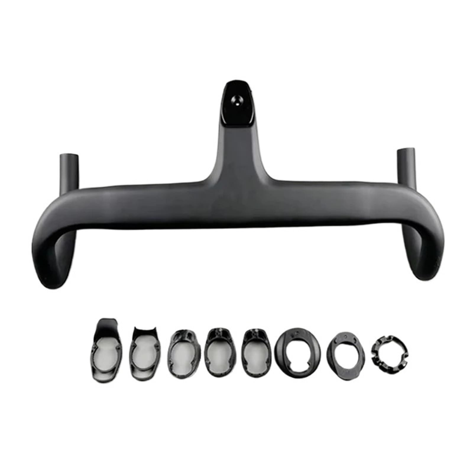 Generisch Integrierter Vollcarbon-Straßenlenker, 28,6 Mm, Mattschwarz, Fahrradlenker, Fahrrad-Ersatzteile(100x380mm) Sport & Freizeit