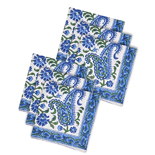 Image of BLOCKS OF INDIA Hand Block Print Cotton Table Napkin (Color 2)