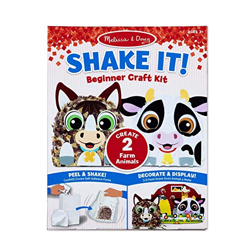 Melissa & Doug Shake It! Farm Animals Beginner Craft Kit