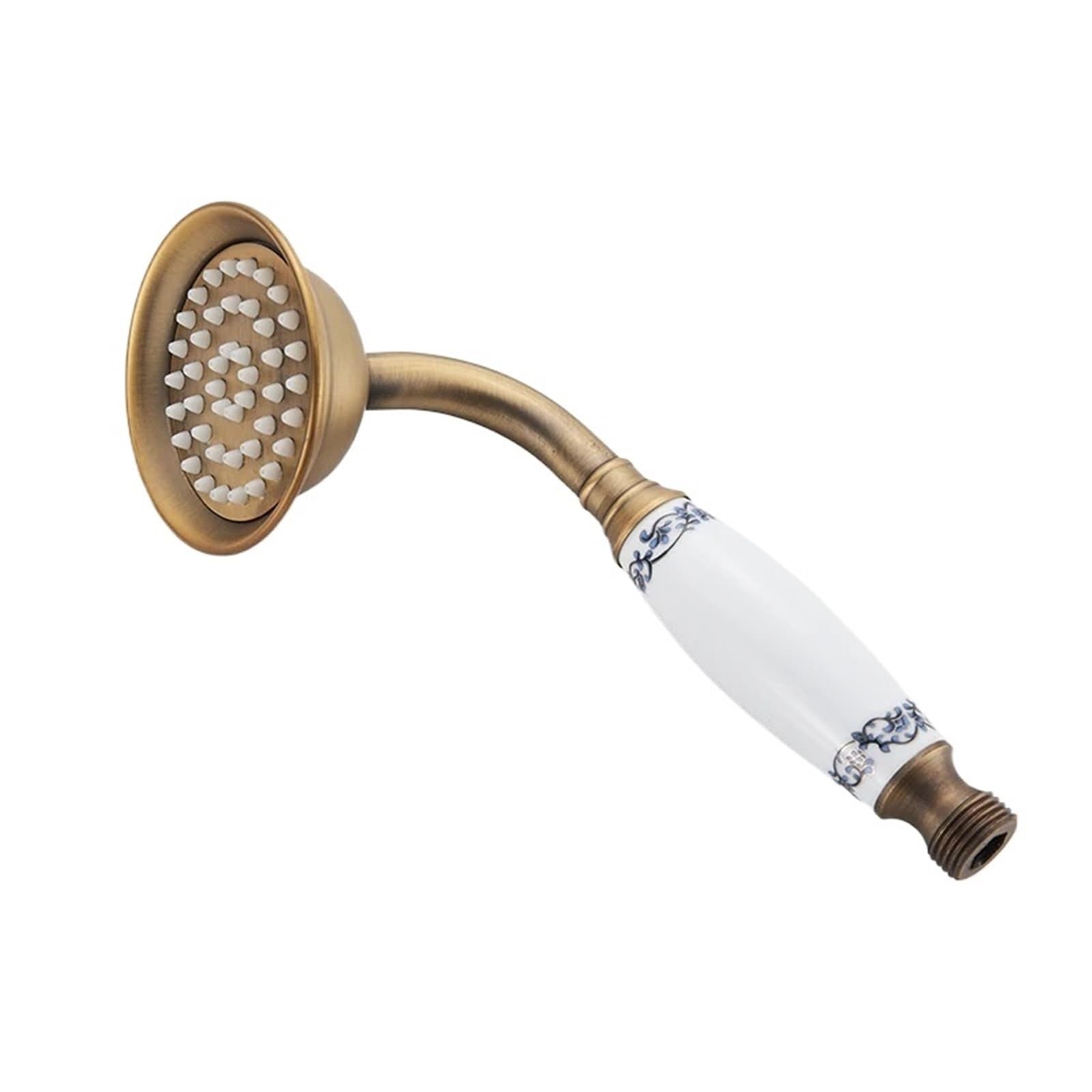 Shower Head Shower Heads Antique Brass Bathroom Hand Held Sprayer Head Black Gold Chrome &Porcelain(Antique-Pattern)