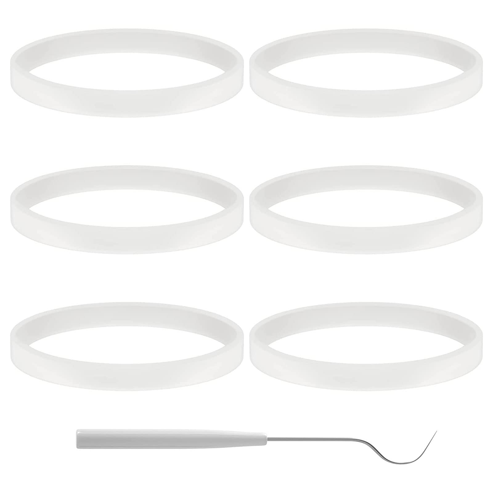 MINGLEA 6 Pcs Rubber Blenders Protective Ring Leakproof White Gasket Sealing O Ring for Auto iQ Series Blenders Easy to Replace
