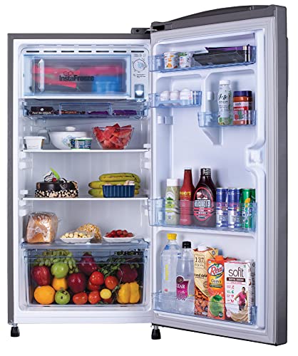 Image of Havells-Havells -LLOYD Refrigerator Appliance Single Door 200L 3 Star Fixed Speed Stainless Steel Glass GLDC213SSST2PB