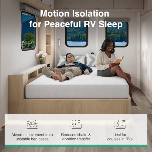 Image of Novilla 8 Inch RV Short Queen Mattress, Gel Memory Foam Short Queen Size Mattress for RVs, Campers & Trailers, Cooling & Breathable Design, CertiPUR-US Certified, 75 inchx60 inch