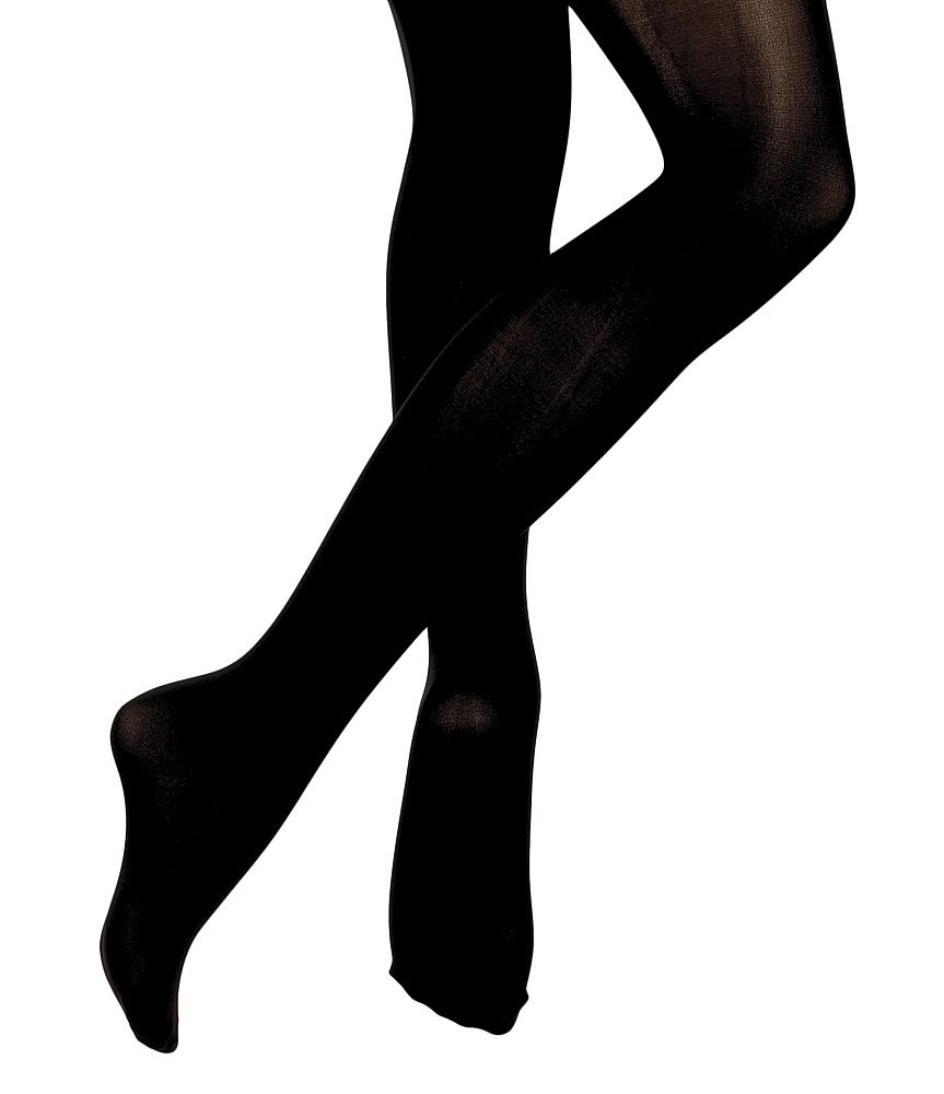 Bloch Mädchen Girls Contoursoft Footed Tights Konturweiche Strumpfhose, Schwarz, M