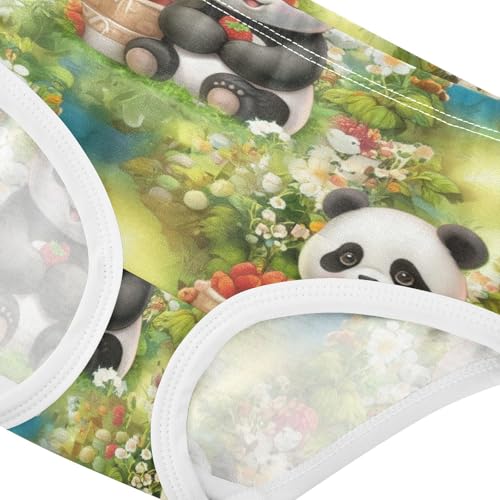 Fancy Toddler Girls Underwear 2t Cotton Little Girl Panties Cute Pandas Green Animal Undies Kids Briefs4