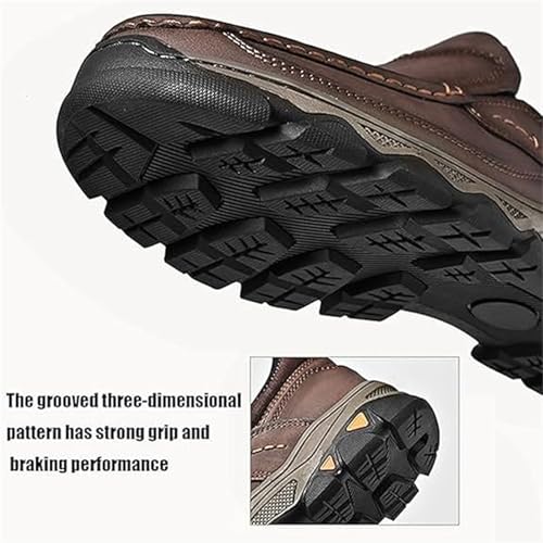 Enjerr Orthopedic Shoes Men, Men's Slip-On Orthopedic Hands-Free Genuine Leather Slip on Loafers, for Man4