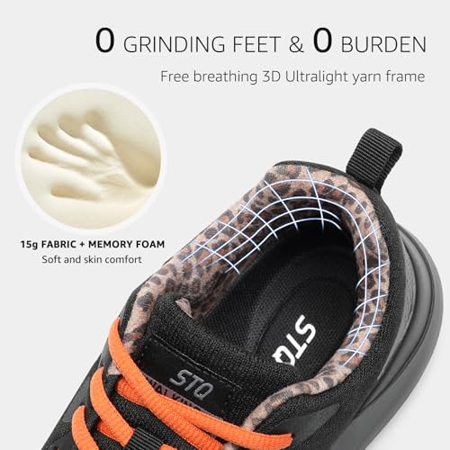 Image of STQ Womens Water Resistant Walking Shoes with Arch Support Athletic Tennis Sneakers