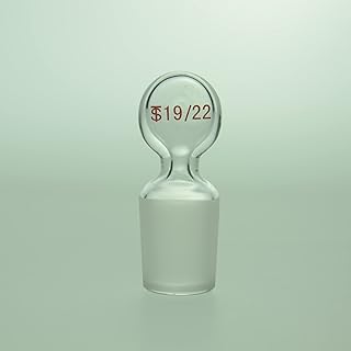 Proglass Glass Penny Head Hollow Glass Stopper for 19/22 Outer Glass Joint (Pack of 5)