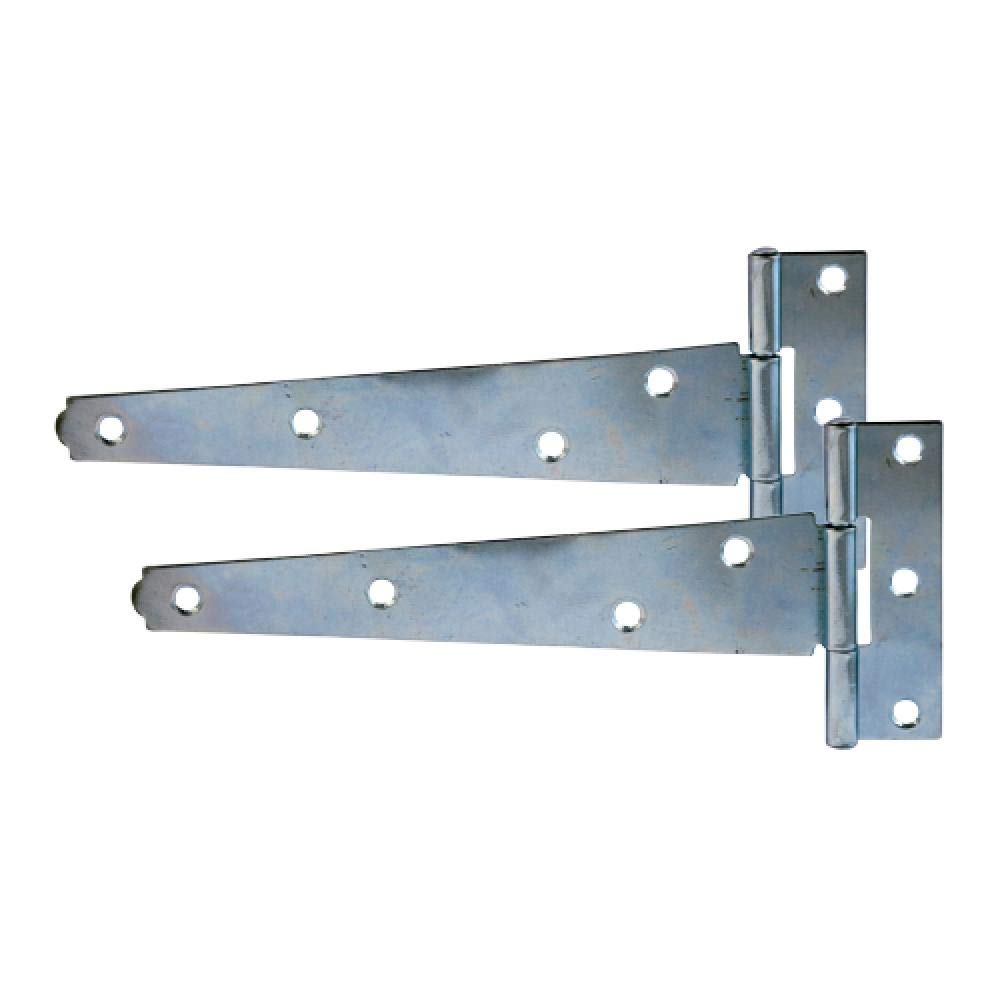 Timco Gold Pair Of 6" 150Mm Tee Hinges Zinc Garden Gate Hinges