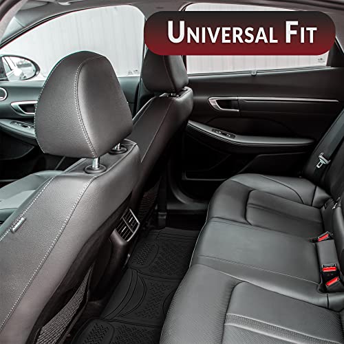 Zento Deals Car Floor Mat -Heavy Duty Weather Protection Mats (Black - 1pcs Car Diamond Floor Mat) - Thumbnail 2