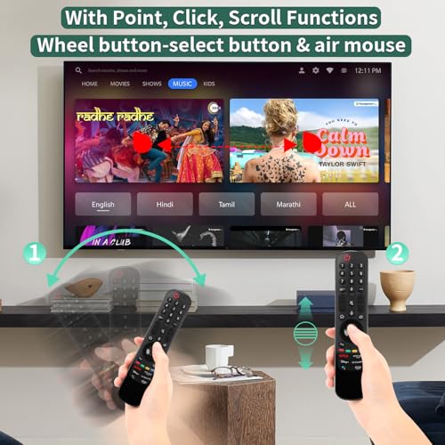 Image of for LG-TV-Remote MR22GN, Voice Replacement for LG Magic Remote for 2022 OLED QNED NanoCell Series Smart TVs with Pointer and Voice Function